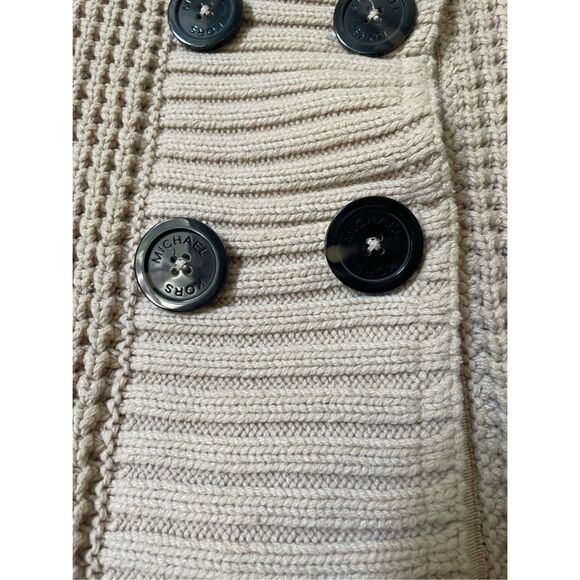 Michael by Michael Kors Womens Medium Sleeveless Button Up Sweater Vest Tan - Picture 3 of 6